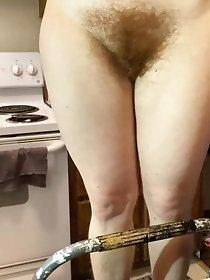 Mature womans buttocks completely covered in semen